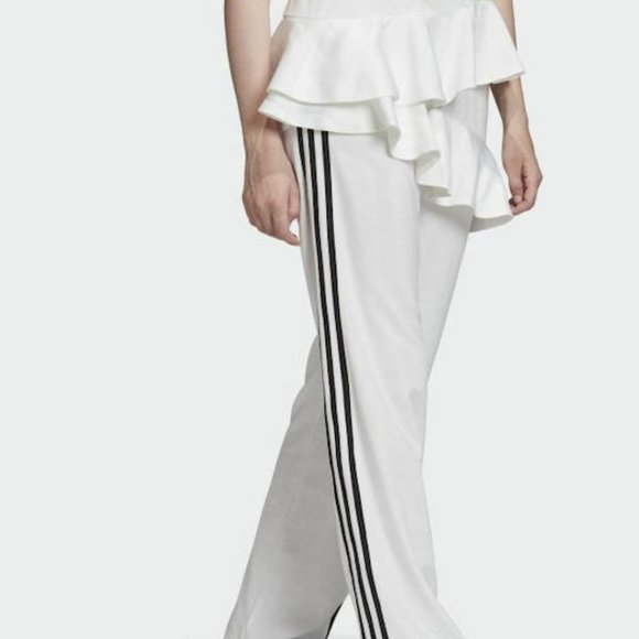 adidas Originals White Track Pants with Black Stripes - Picture 2 of 3